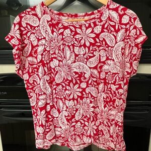 Loft - Floral Red Women's Top